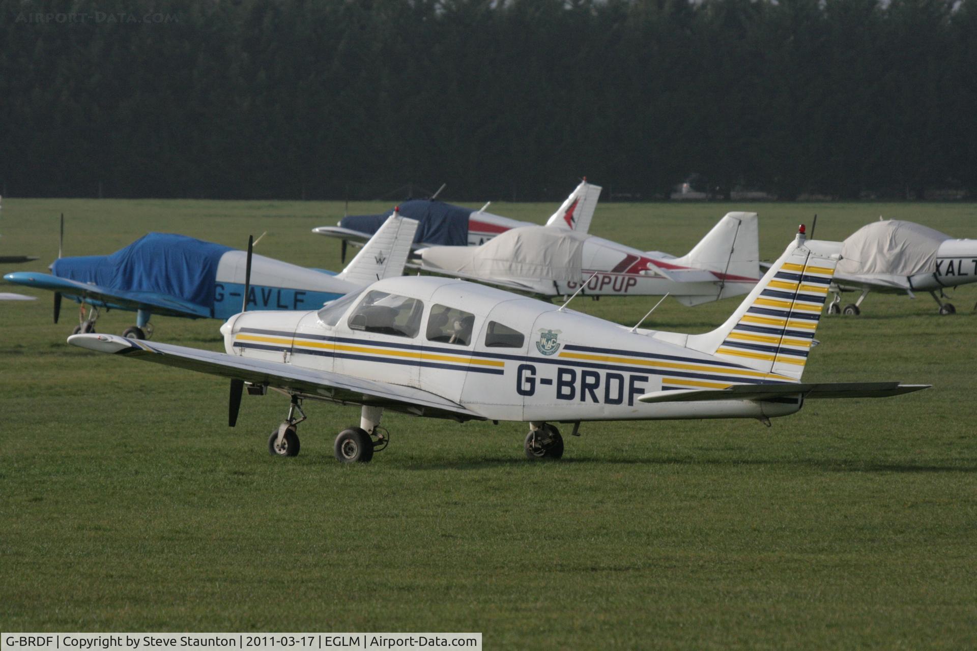 G-BRDF, 1977 Piper PA-28-161 Cherokee Warrior II C/N 28-7716085, Taken at White Waltham Airfield March 2011