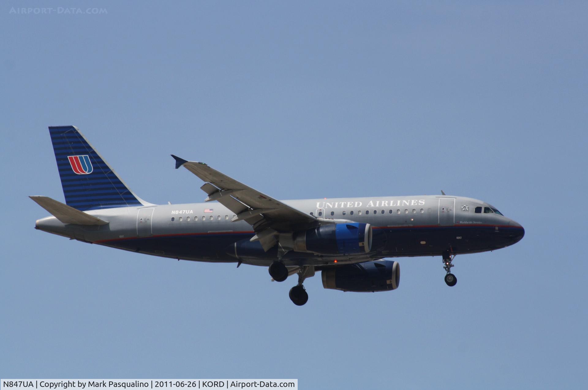 N847UA, 2001 Airbus A319-131 C/N 1627, Airbus A319