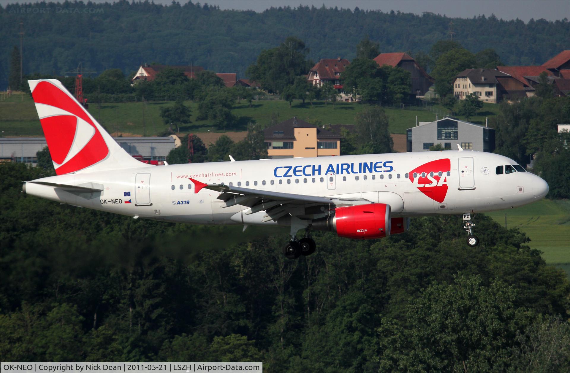 OK-NEO, 2008 Airbus A319-112 C/N 3452, LSZH/ZRH