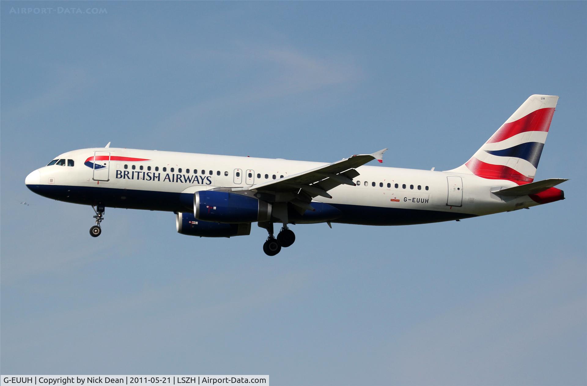 G-EUUH, 2002 Airbus A320-232 C/N 1665, LSZH/ZRH