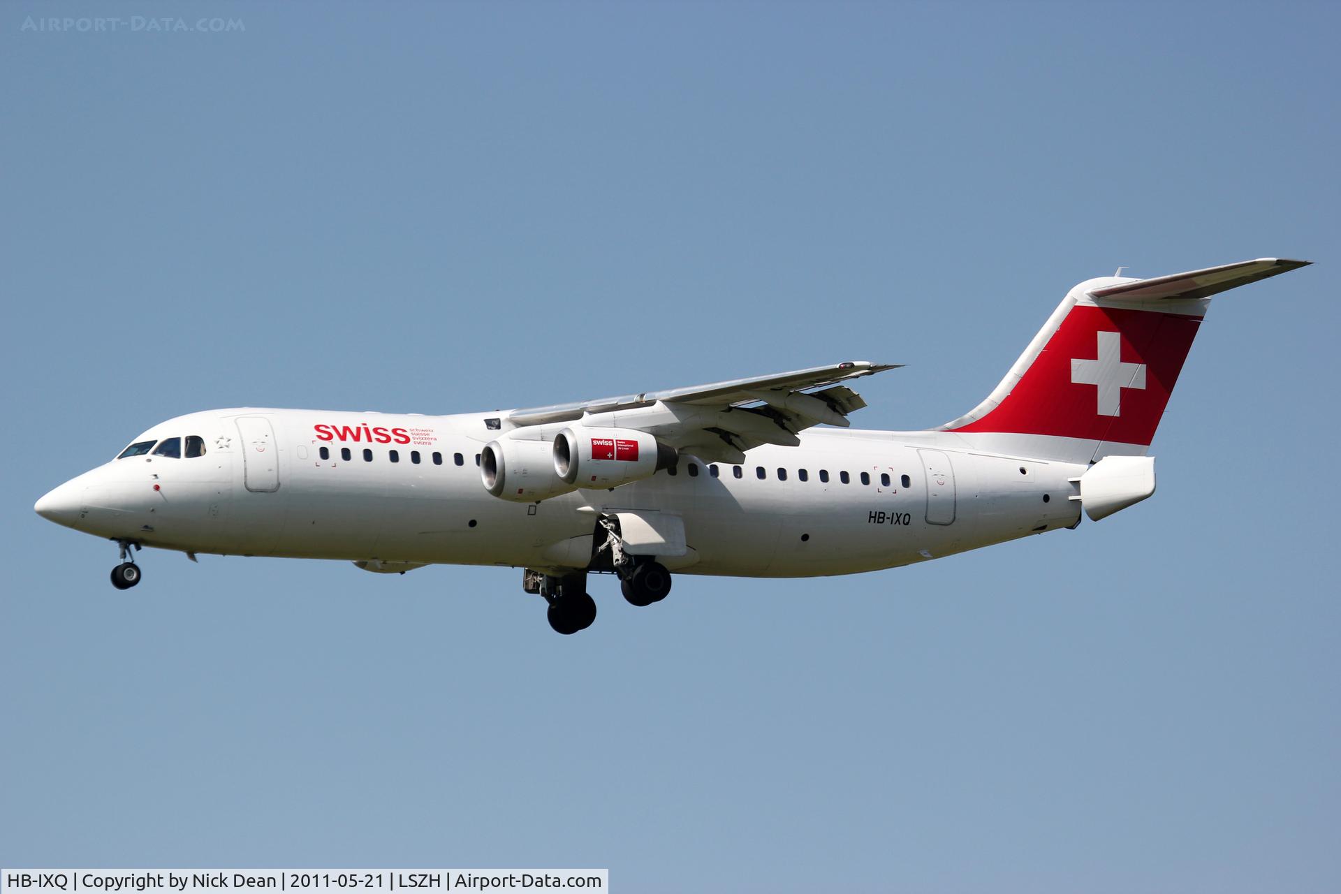 HB-IXQ, 1996 British Aerospace Avro 146-RJ100 C/N E3282, LSZH/ZRH