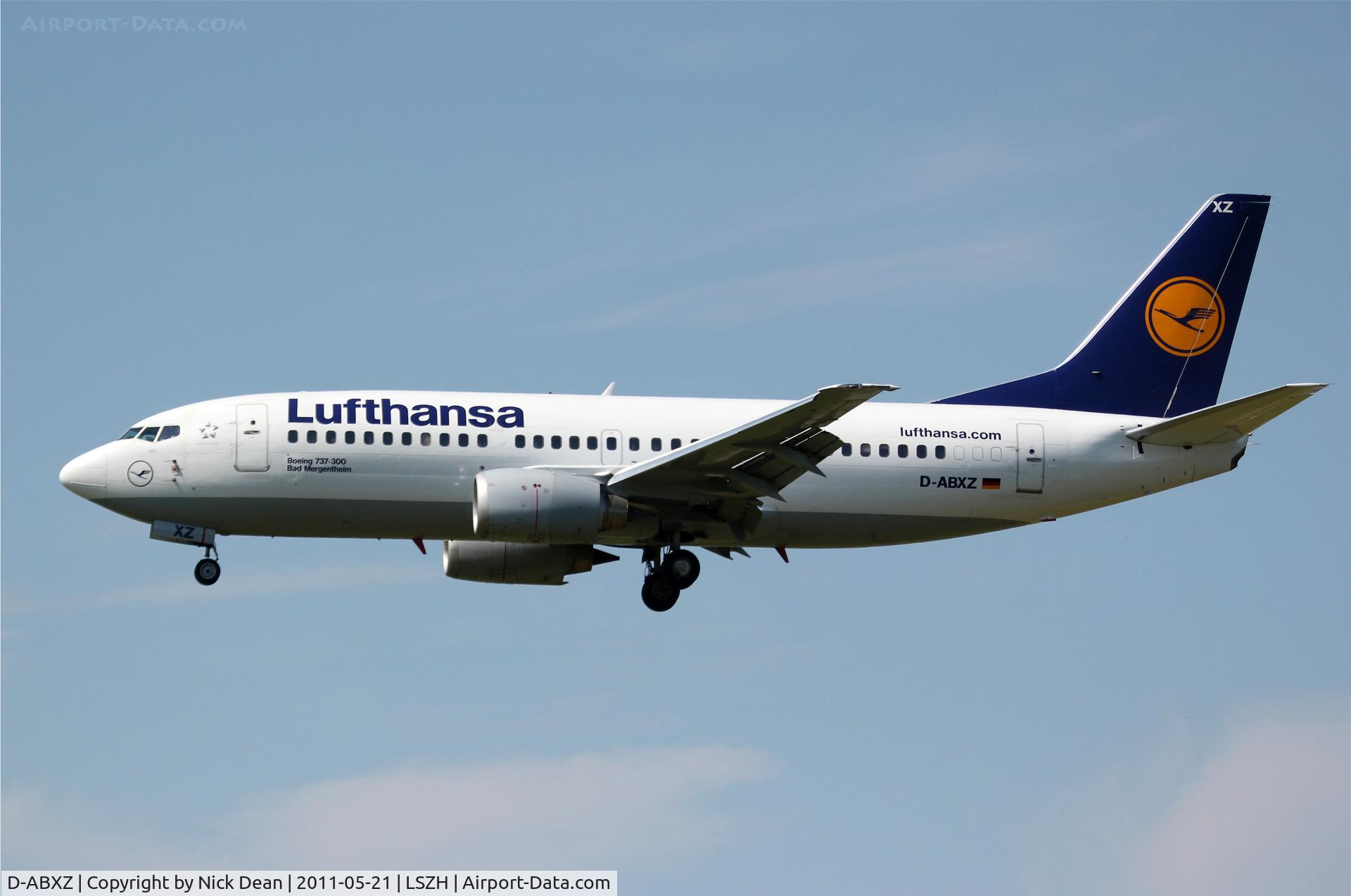 D-ABXZ, 1990 Boeing 737-330 C/N 24564, LSZH/ZRH