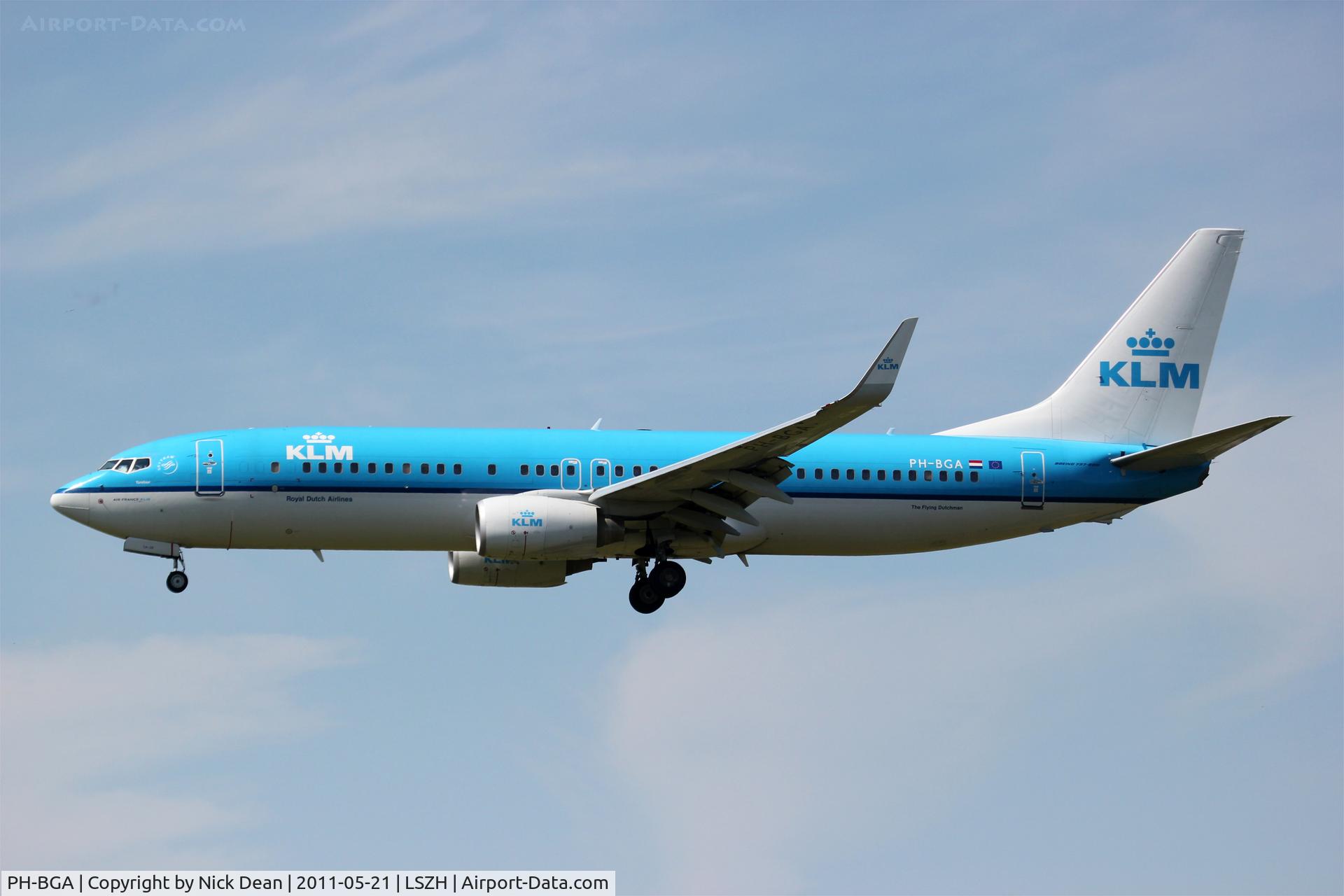 PH-BGA, 2008 Boeing 737-8K2 C/N 37593, LSZH/ZRH