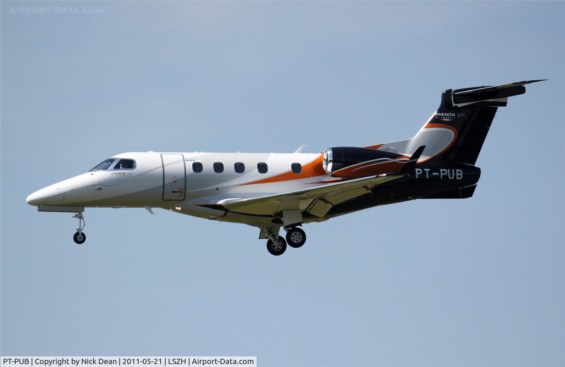 PT-PUB, 2011 Embraer EMB-500 Phenom 300 C/N 50500044, LSZH/ZRH