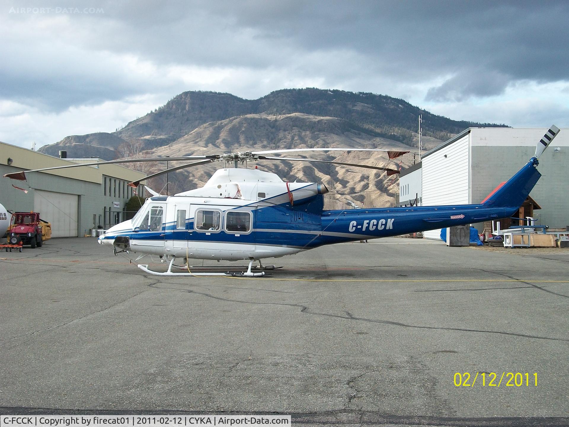 C-FCCK, 1990 Bell 412SP C/N 36009, Medivac chopper stationed in CYKA for use on Trauma flights. (B.E.A.R.S. / S.T.A.R.S.)