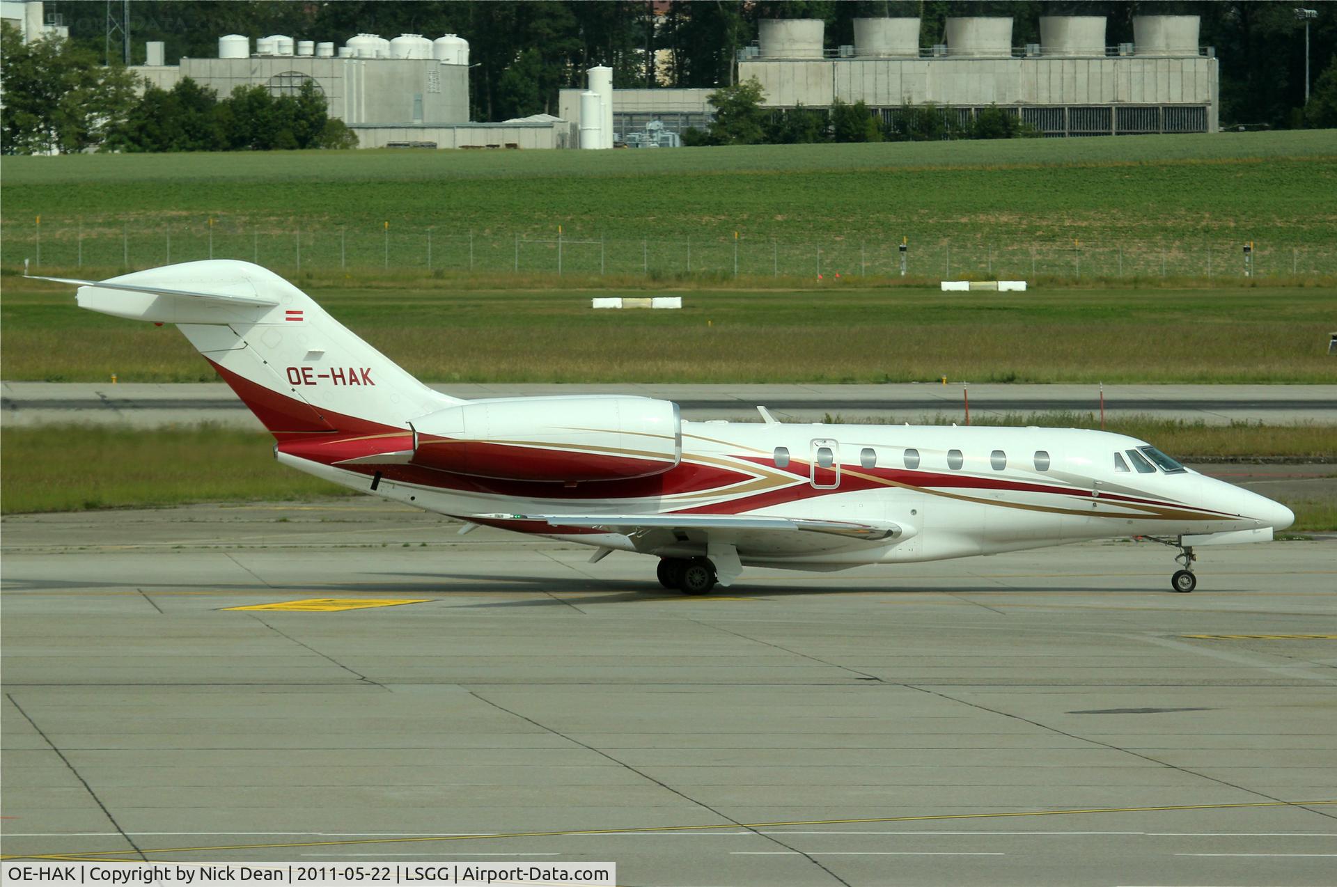 OE-HAK, 2009 Cessna 750 Citation X Citation X C/N 750-0300, LSGG/GVA