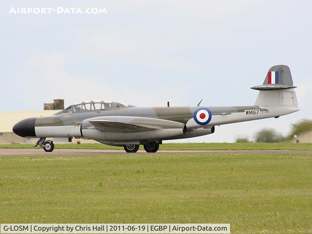 G-LOSM, 1952 Gloster Meteor NF.11 C/N S4/U/2342, Aviation Heritage Gloster Meteor displaying at the Cotswold Airshow 2011