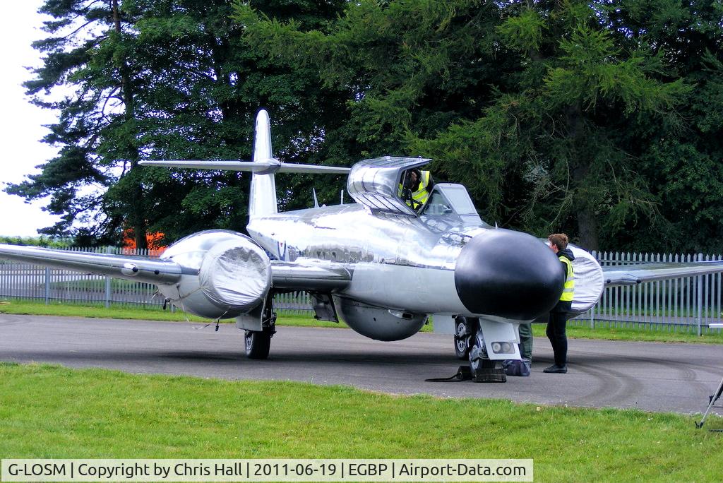 G-LOSM, 1952 Gloster Meteor NF.11 C/N S4/U/2342, prior to its display at the Cotswold Airshow