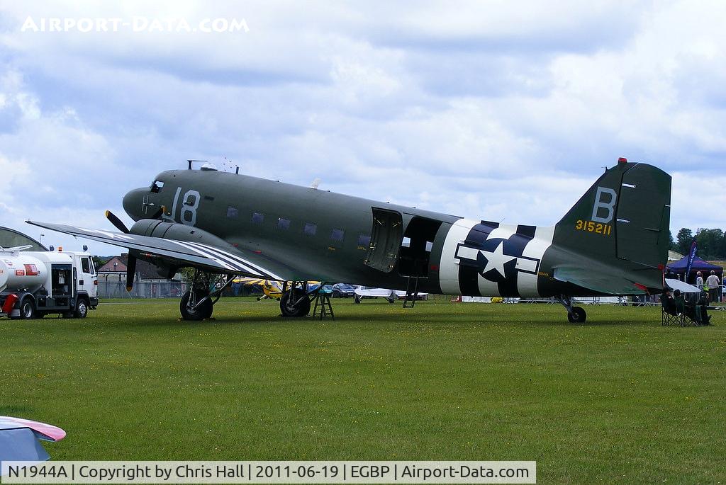 N1944A, 1944 Douglas DC3C-S1C3G (C-47A) C/N 19677, making its final UK public appearance before departing to the USA and life in a museum