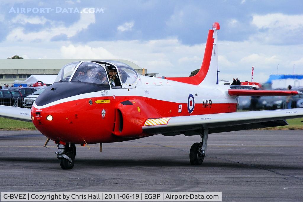 G-BVEZ, 1960 Hunting P-84 Jet Provost T.3A C/N PAC/W/9287, Newcastle Jet Provost Company's T3 prior to its display at the Cotswold Airshow