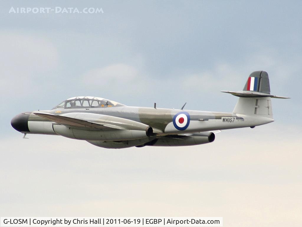 G-LOSM, 1952 Gloster Meteor NF.11 C/N S4/U/2342, Aviation Heritage Gloster Meteor displaying at the Cotswold Airshow 2011