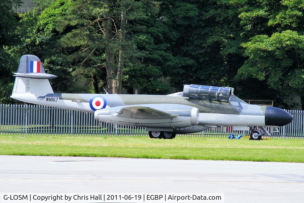 G-LOSM, 1952 Gloster Meteor NF.11 C/N S4/U/2342, prior to its display at the Cotswold Airshow
