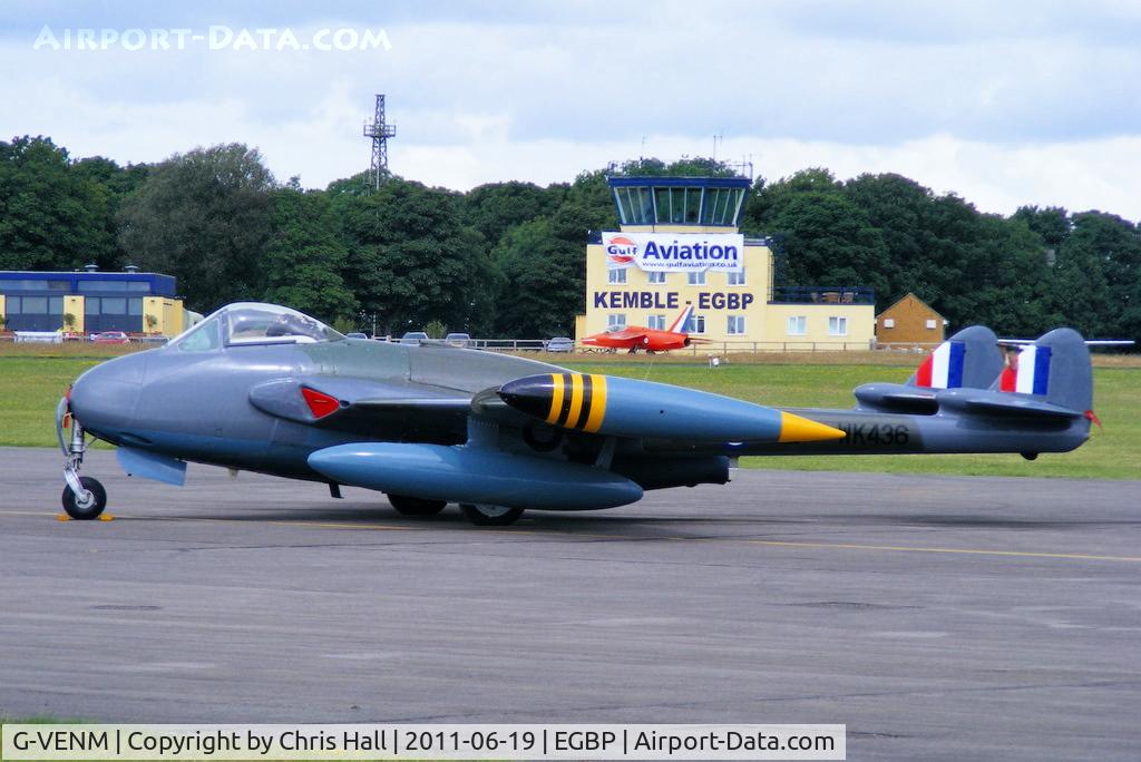 G-VENM, 1955 De Havilland DH-112 Venom FB.50 C/N 824, Aviation Heritage Venom prior to its display at the Cotswold Airshow