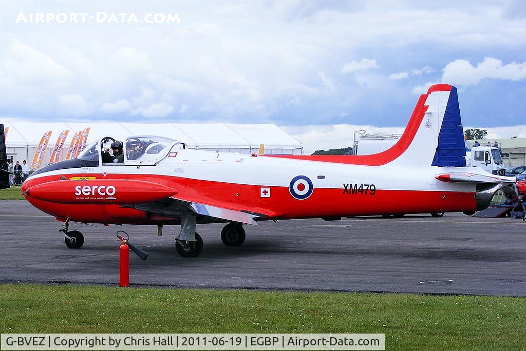 G-BVEZ, 1960 Hunting P-84 Jet Provost T.3A C/N PAC/W/9287, Newcastle Jet Provost Company's T3 prior to its display at the Cotswold Airshow