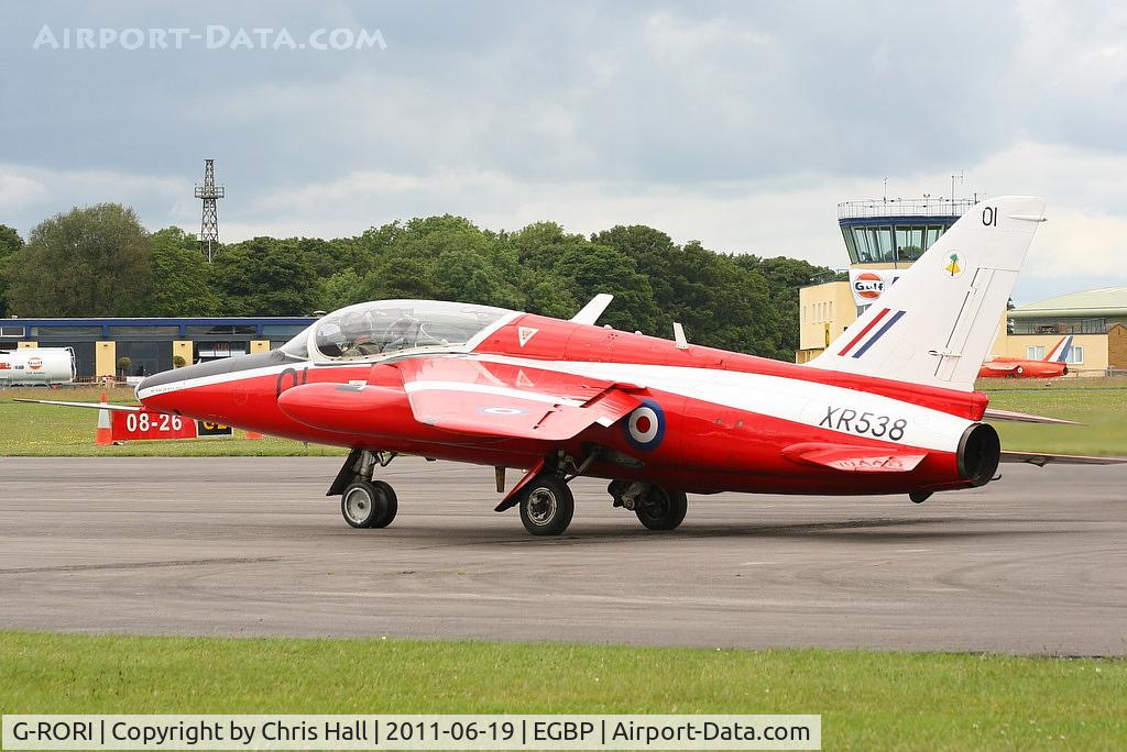 G-RORI, 1963 Hawker Siddeley Gnat T.1 C/N FL549, Heritage Aircraft Ltd Gnat prior to its display at the Cotswold Airshow