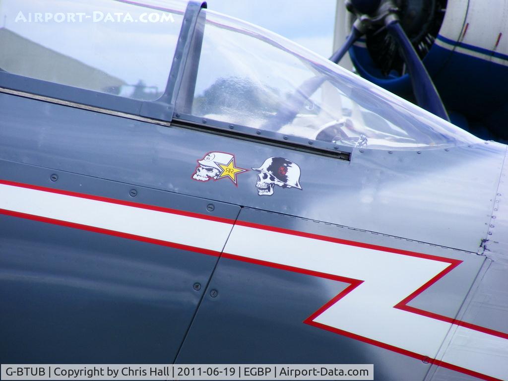 G-BTUB, 1956 Let C-11 (Yak-11) C/N 172623, close up of the artwork on the fuselage