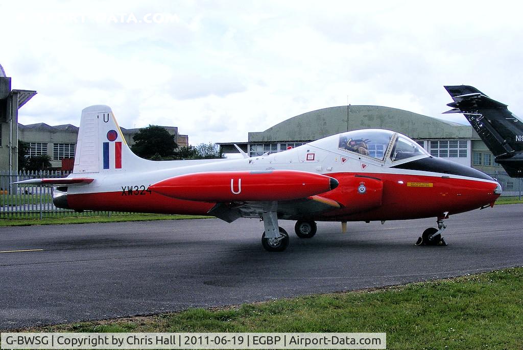 G-BWSG, 1970 BAC 84 Jet Provost T.5 C/N EEP/JP/988, on static display at the Cotswold Airshow
