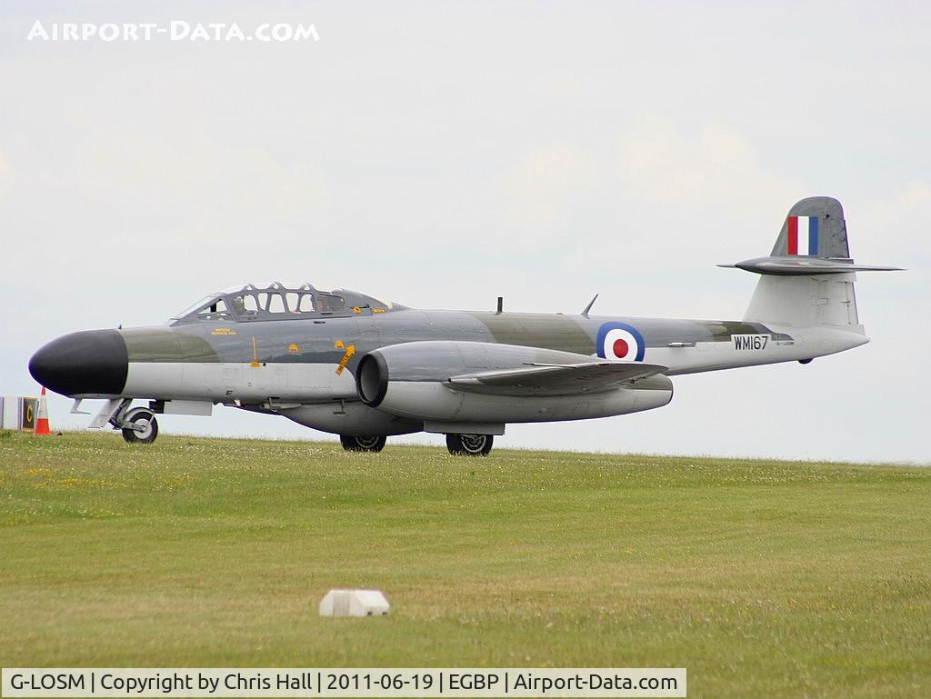 G-LOSM, 1952 Gloster Meteor NF.11 C/N S4/U/2342, Aviation Heritage Gloster Meteor prior to its display at the Cotswold Airshow