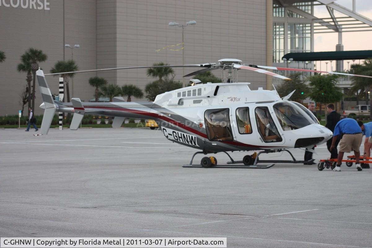 C-GHNW, 2010 Bell 407 C/N 54300, Bell 407 leaving Heliexpo