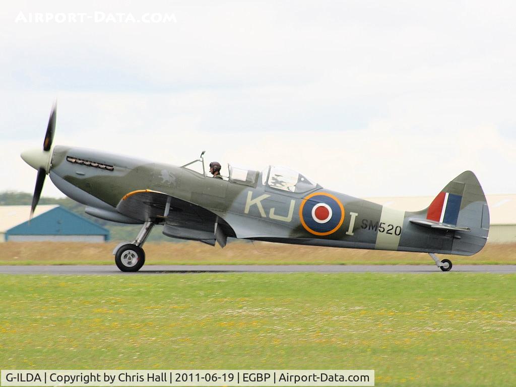 G-ILDA, 1944 Supermarine 509 Spitfire TR.IXc C/N CBAF.10164, just landed after its solo display at the Cotswold Airshow