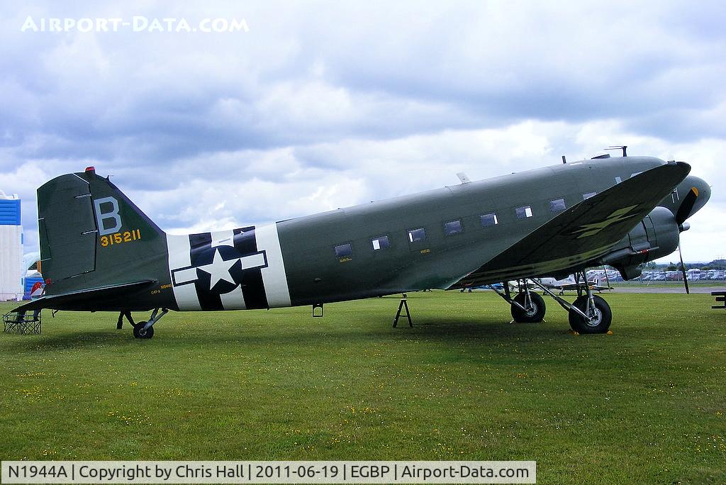 N1944A, 1944 Douglas DC3C-S1C3G (C-47A) C/N 19677, making its final UK public appearance before departing to the USA and life in a museum