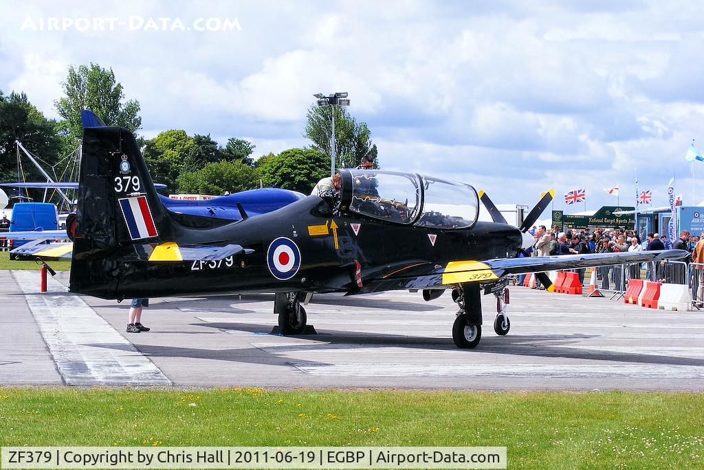 ZF379, 1992 Short S-312 Tucano T1 C/N S122/T93, on static display at the Cotswold Airshow