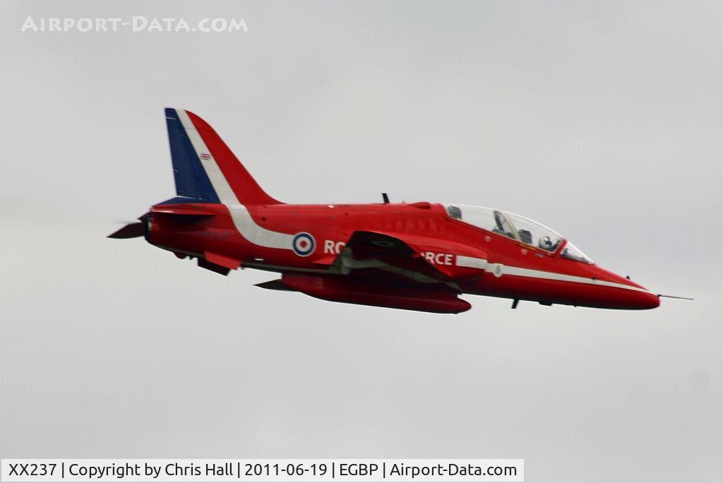 XX237, 1978 Hawker Siddeley Hawk T.1A C/N 073/312073, displaying at the Cotswold Airshow 2011
