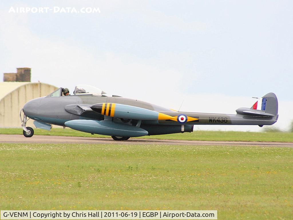 G-VENM, 1955 De Havilland DH-112 Venom FB.50 C/N 824, prior to its display at the Cotswold Airshow