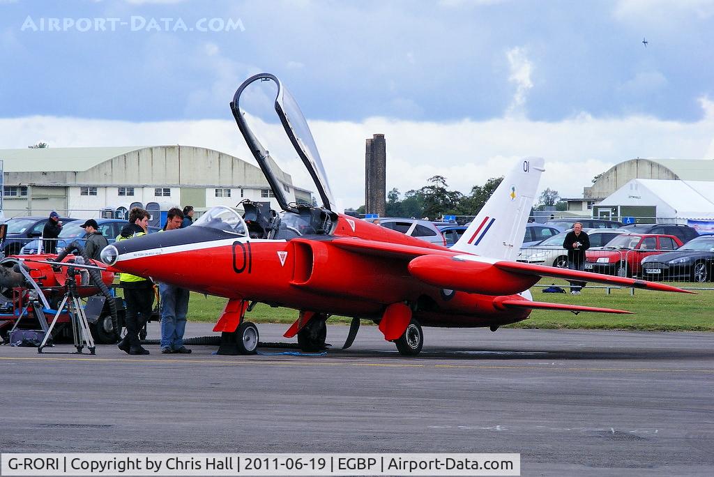 G-RORI, 1963 Hawker Siddeley Gnat T.1 C/N FL549, Heritage Aircraft Ltd Gnat prior to its display at the Cotswold Airshow