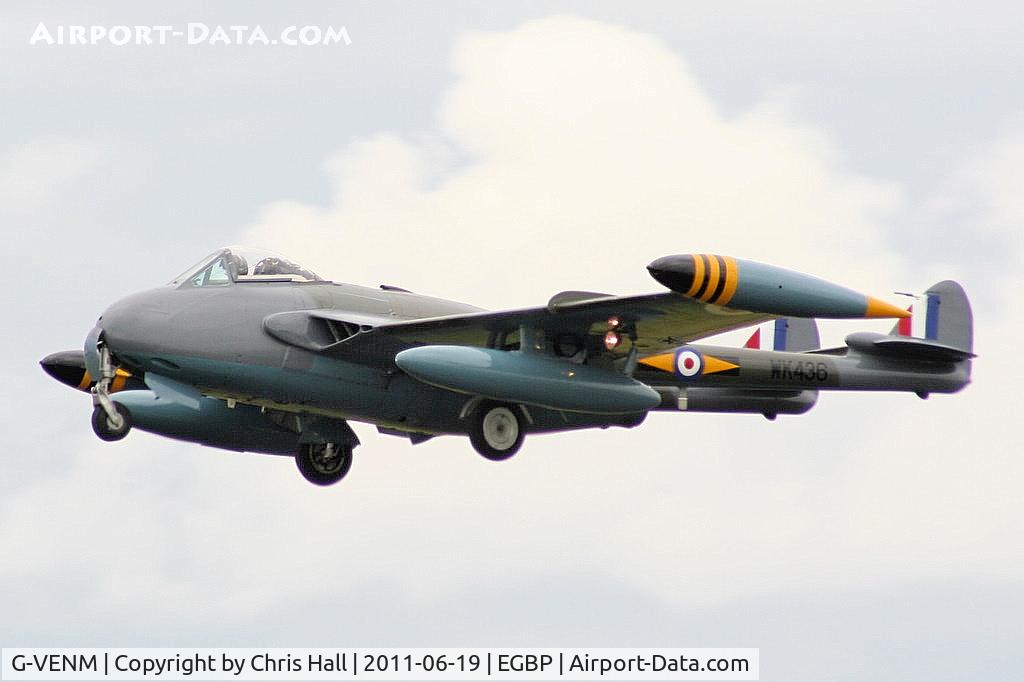G-VENM, 1955 De Havilland DH-112 Venom FB.50 C/N 824, Aviation Heritage Venom displaying at the Cotswold Airshow 2011