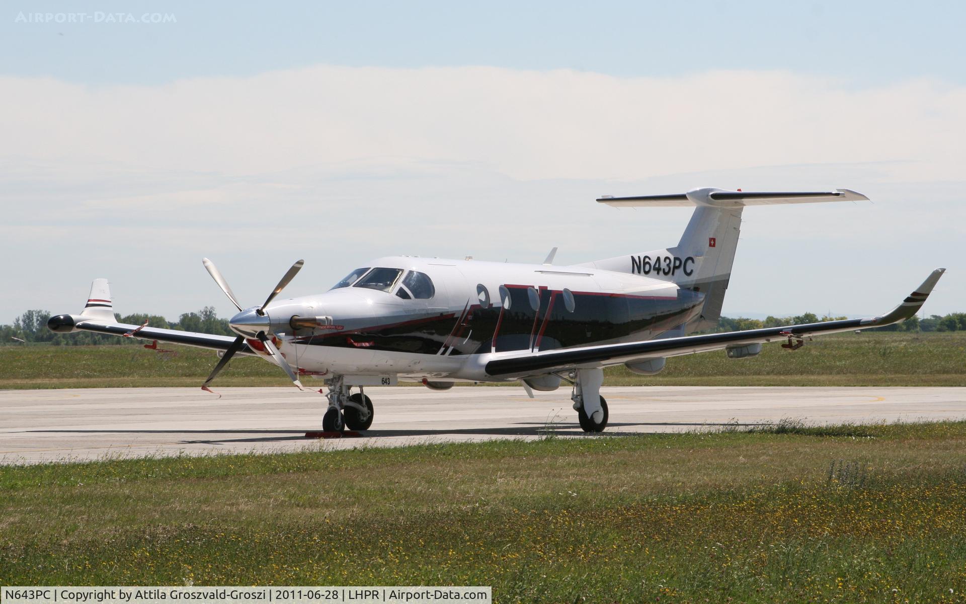 N643PC, 2005 Pilatus PC-12/45 C/N 643, Györ-Pér Airport - Hungary