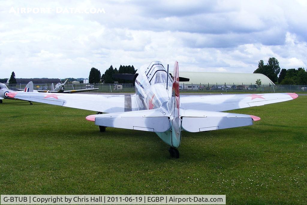 G-BTUB, 1956 Let C-11 (Yak-11) C/N 172623, on static display at the Cotswold Airshow