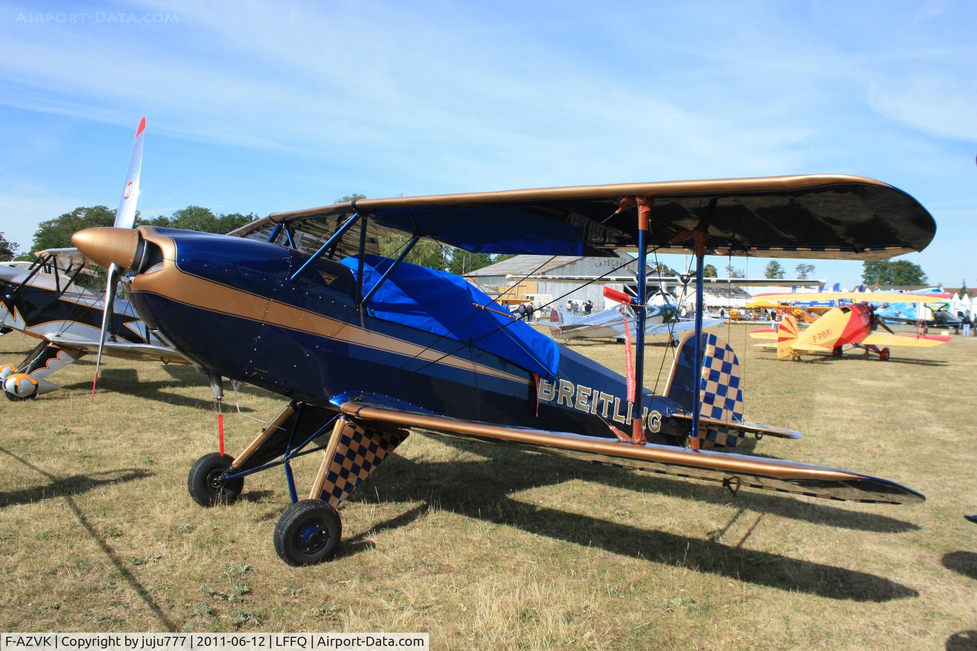 F-AZVK, 1935 Bucker Bu-131 Jungmann C/N 27, on display at La Ferté Alais