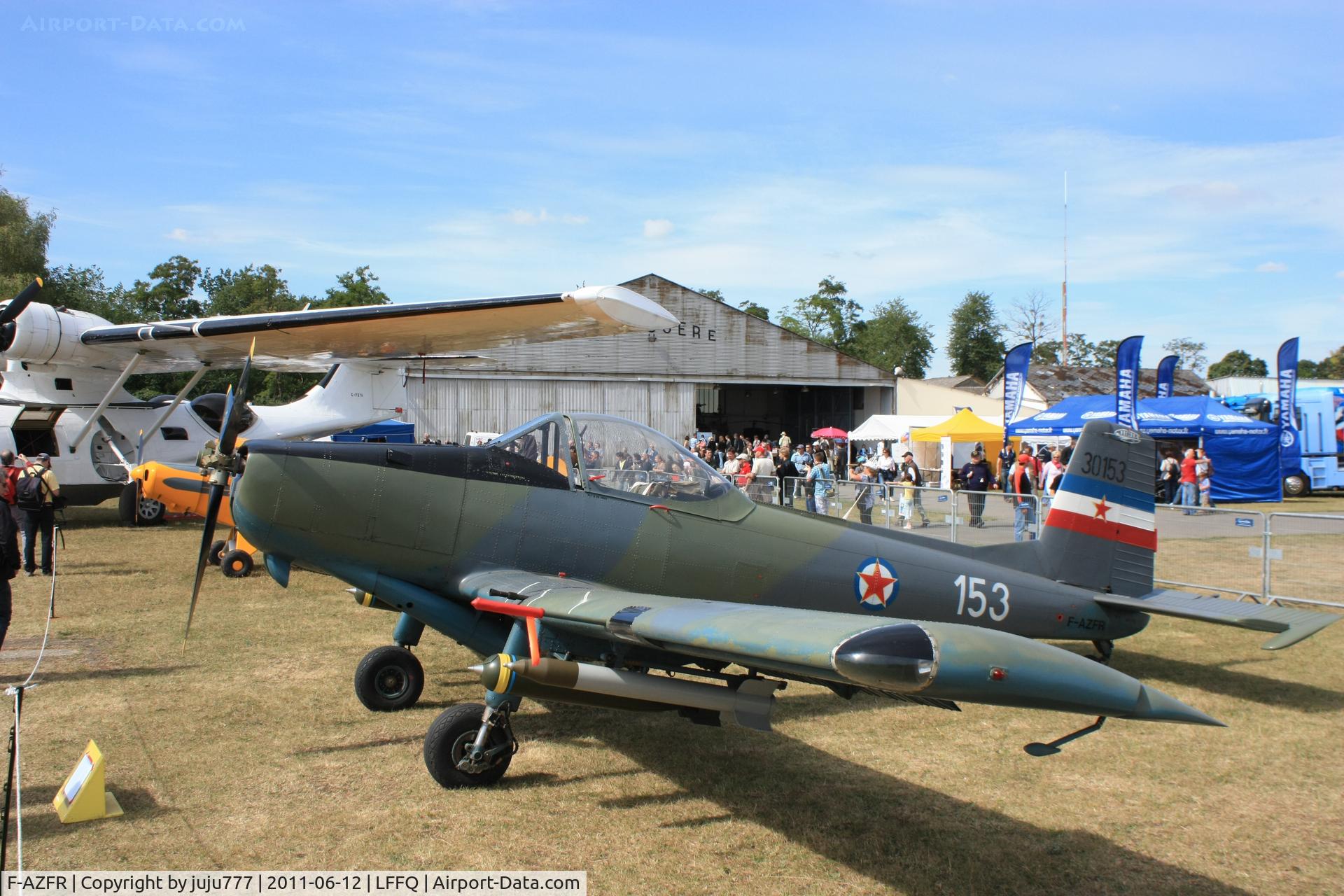 F-AZFR, Soko J-20 Kraguj C/N 37, on display at La Ferté Alais