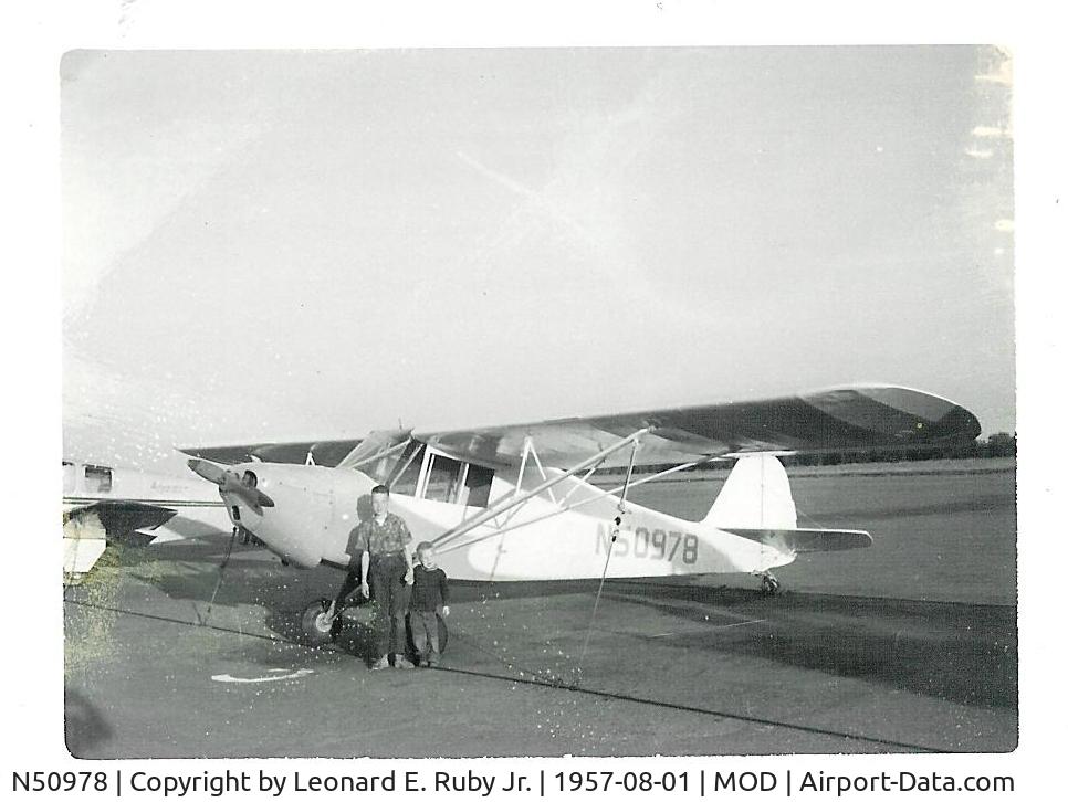 N50978, 1944 Taylorcraft DCO-65 C/N 5904, N50978 after repaint and some additional work. ca. 1957