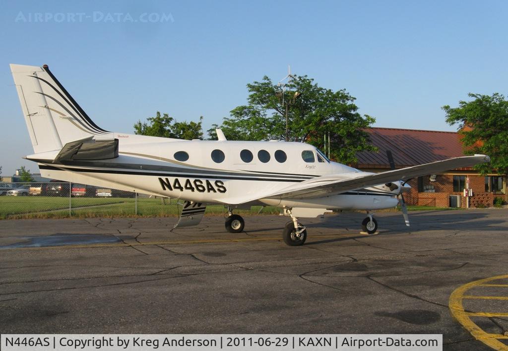 N446AS, 1996 Raytheon Aircraft Company C90A C/N LJ-1446, Raytheon C90A King Air at the fuel pumps.