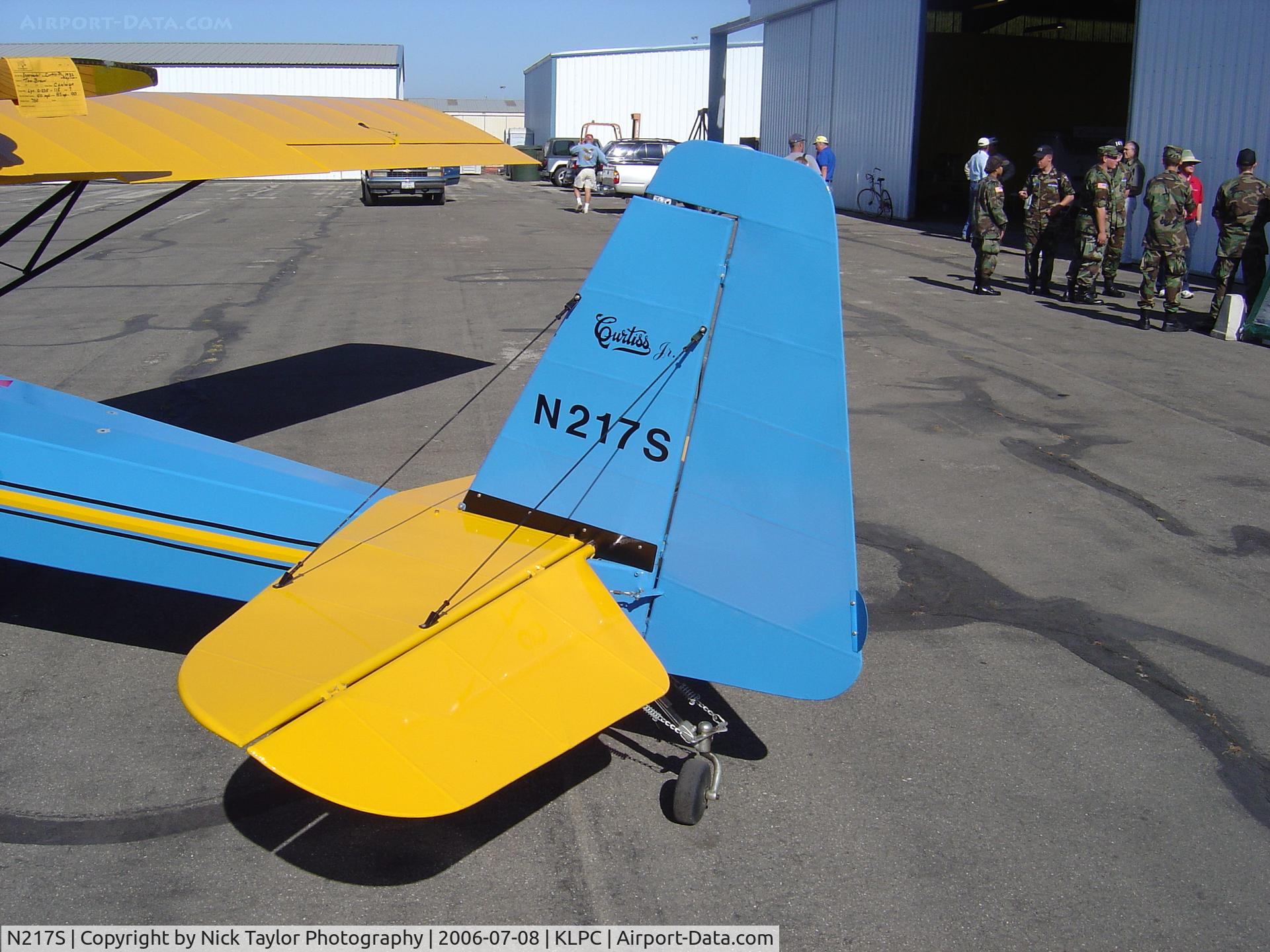 N217S, 2003 Curtiss-Wright JR CW1 Replica C/N 05, On display at the Lompoc Piper Cub Fly in