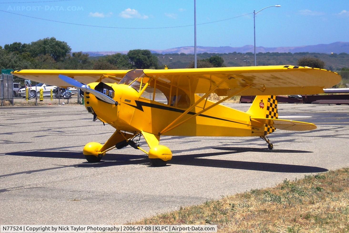 N77524, 1946 Piper J3C-65 Cub Cub C/N 22015, On display at the Lompoc Piper Cub Fly in