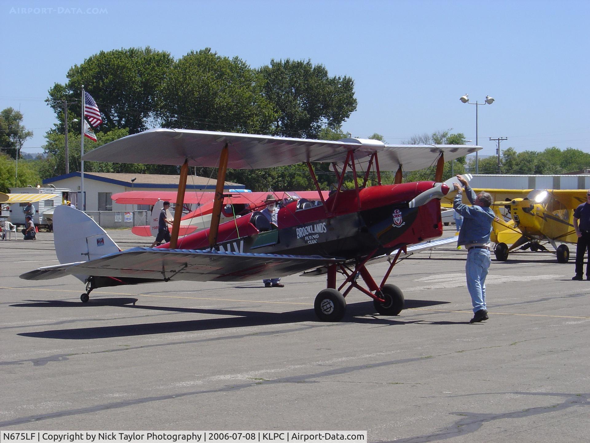 N675LF, 1944 De Havilland DH-82A Tiger Moth II C/N 86572, On display at the Lompoc Piper Cub Fly in