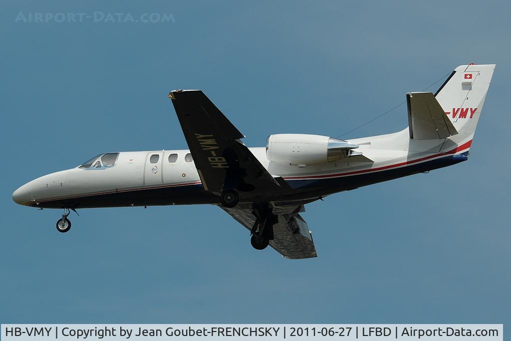 HB-VMY, 2001 Cessna 550 Citation Bravo C/N 550-0964, Jet Aviation Business Jets landing 23