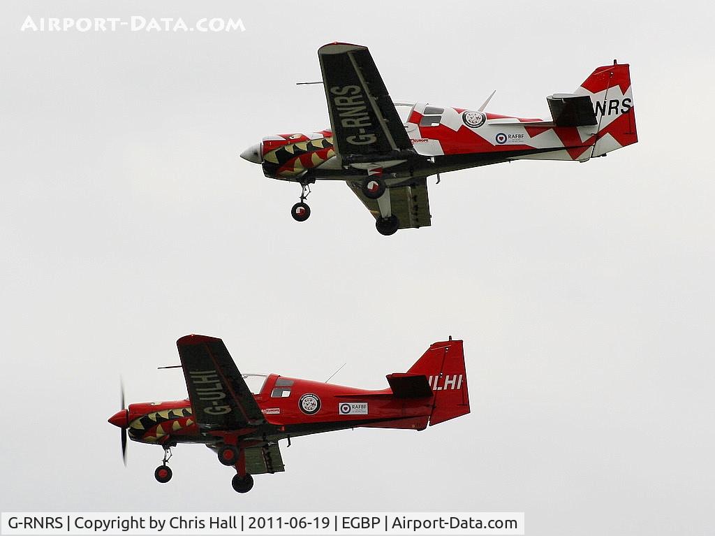 G-RNRS, 1971 Scottish Aviation Bulldog Series 100 Model 101 C/N BH100/132, Power Aerobatics Ltd Bulldog's G-ULHI & G-RNRS displaying at the Cotswold Airshow