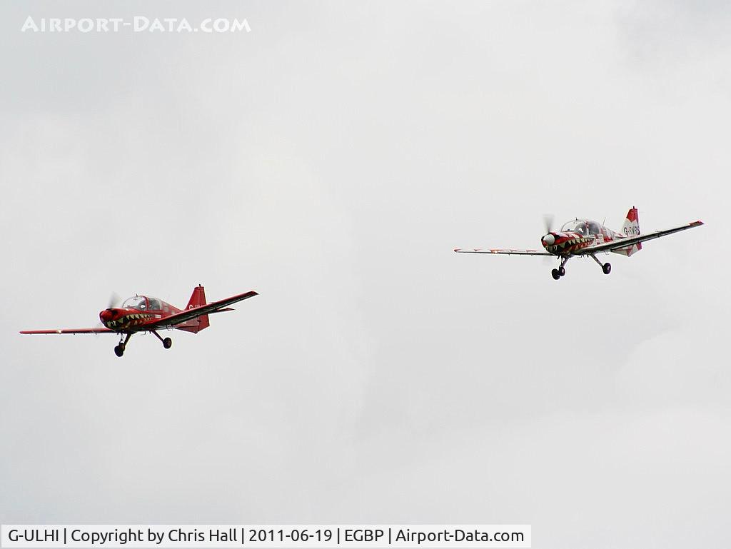 G-ULHI, 1972 Scottish Aviation Bulldog Series 100 Model 104 C/N BH100/148, Power Aerobatics Ltd Bulldog's G-ULHI & G-RNRS displaying at the Cotswold Airshow