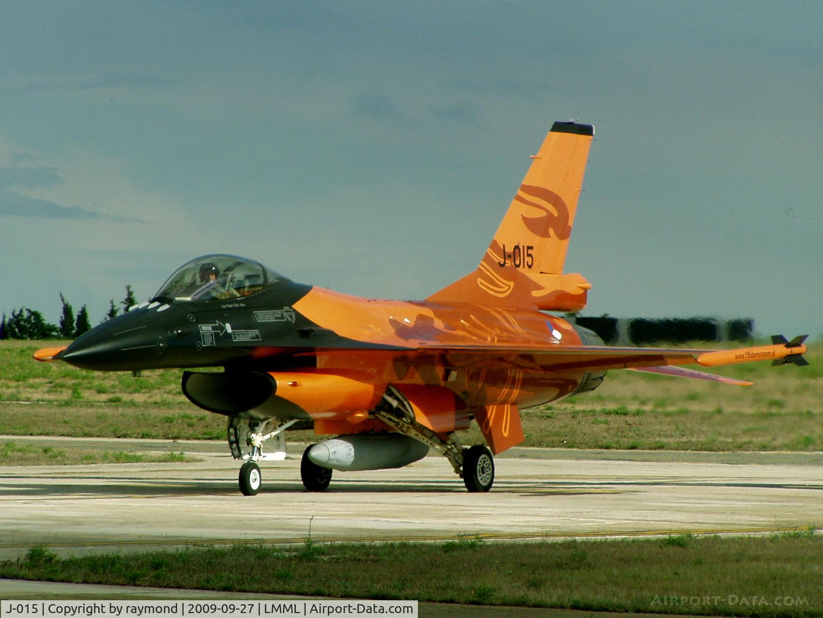 J-015, 1991 Fokker F-16A Fighting Falcon C/N 6D-171, F-16 J-015 RNLAF