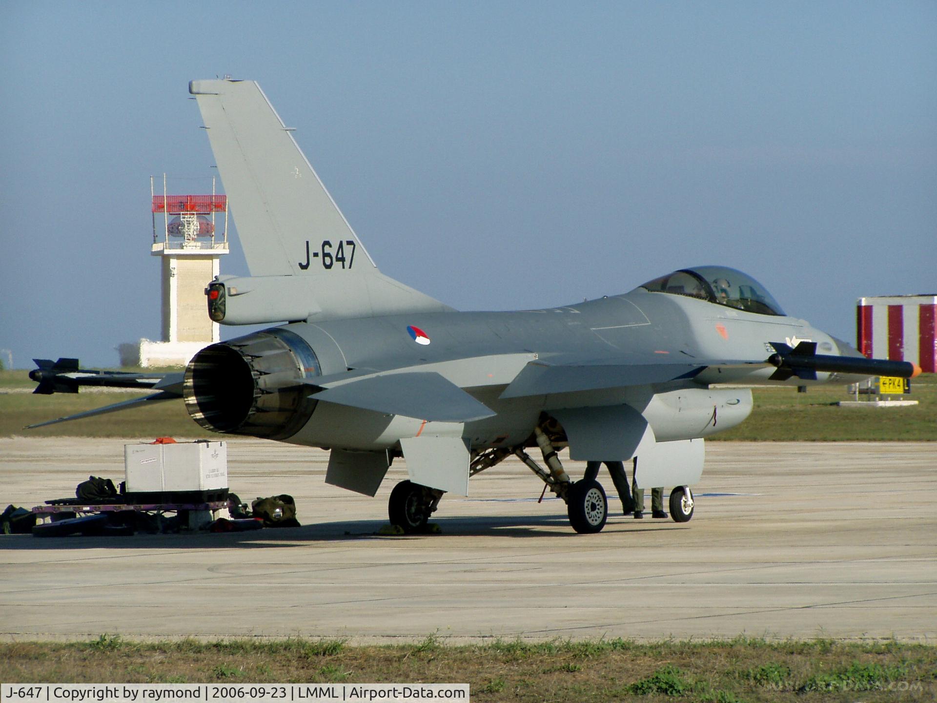J-647, Fokker F-16A Fighting Falcon C/N 6D-79, F-16 J-647 RNLAF
