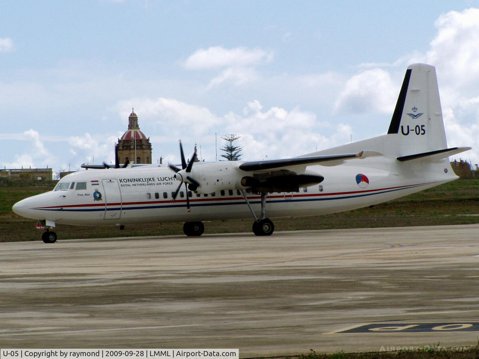 U-05, 1992 Fokker 50 C/N 20253, Fokker50 U-05 RNLAF