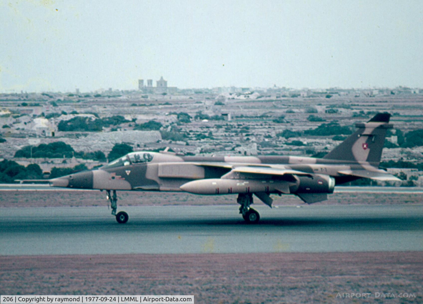 206, 1977 Sepecat Jaguar S C/N 211/S(O)4, Jaguar 206 Oman Air Force