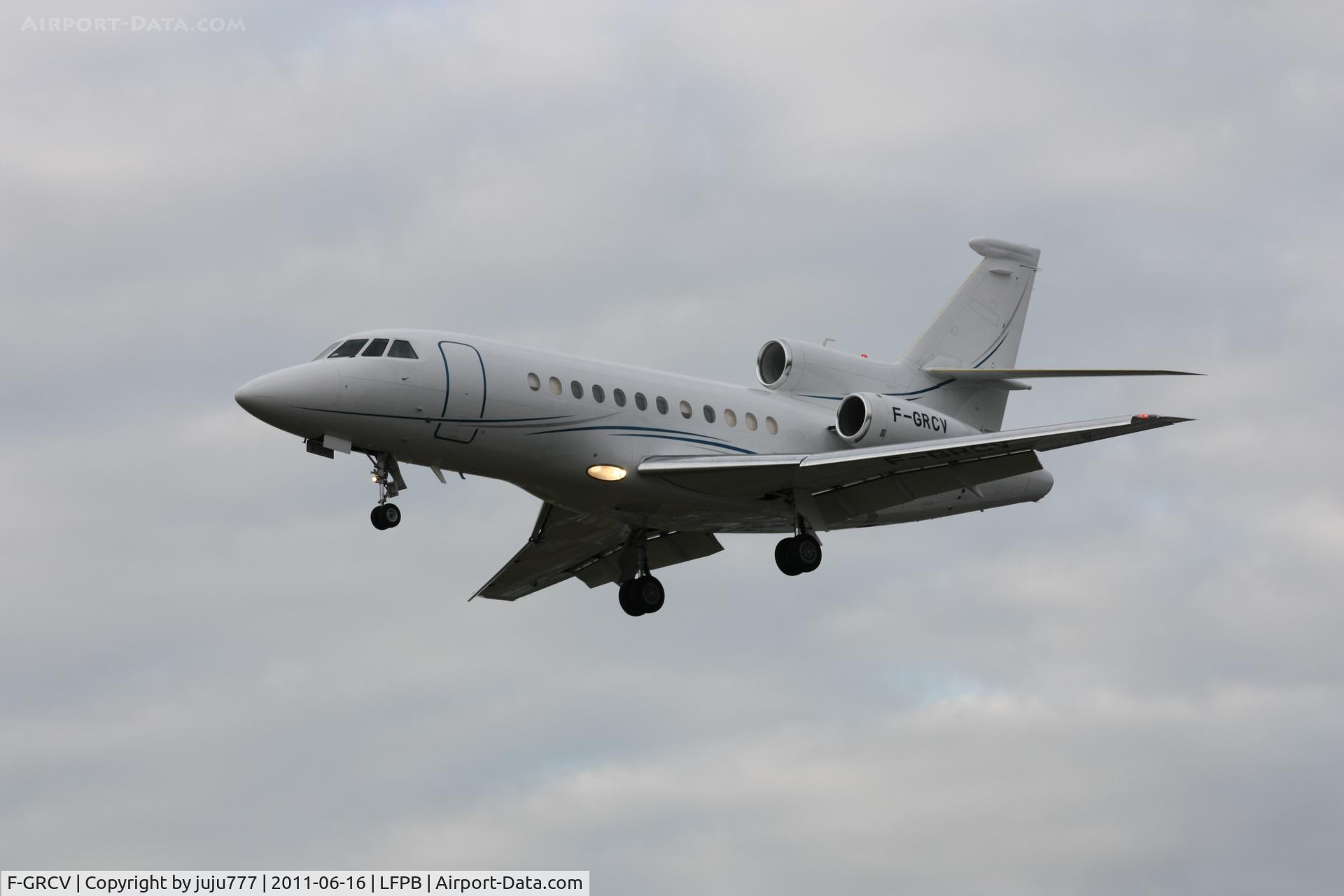 F-GRCV, 2007 Dassault Falcon 900DX C/N 609, on transit at Le Bourget