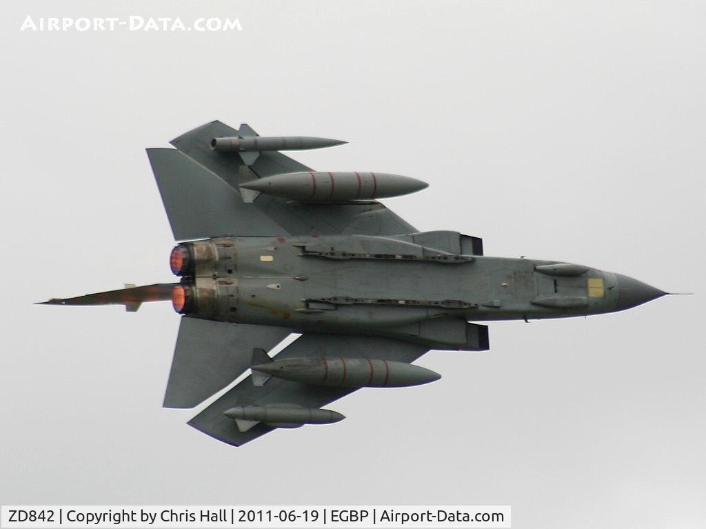 ZD842, 1985 Panavia Tornado GR.4 C/N 423/BT044/3193, displaying at the Cotswold Airshow 2011
