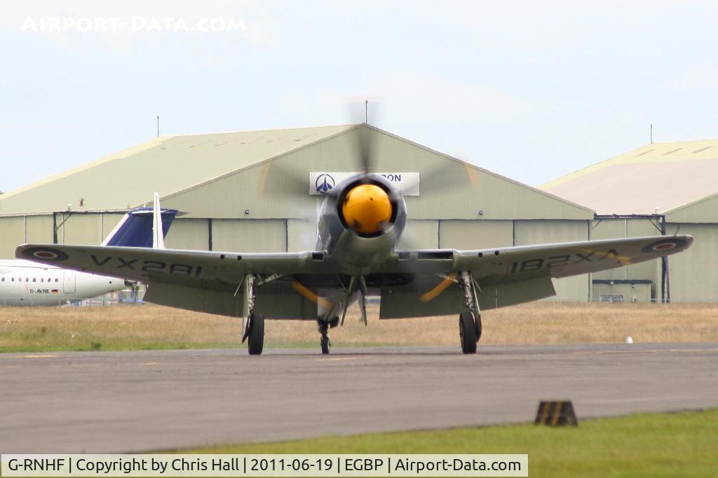 G-RNHF, 1949 Hawker Sea Fury T.20 C/N ES.3615, Royal Navy Historic Flight Sea Fury displaying at the Cotswold Airshow 2011