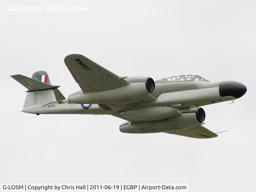 G-LOSM, 1952 Gloster Meteor NF.11 C/N S4/U/2342, Aviation Heritage Gloster Meteor displaying at the Cotswold Airshow 2011